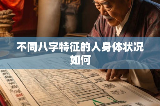 不同八字特征的人身体状况如何 不同八字特征的人身体状况如何