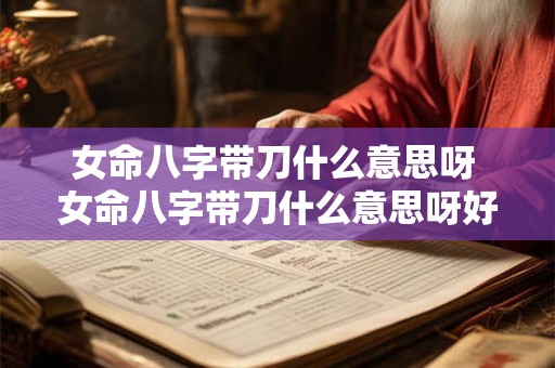女命八字带刀什么意思呀 女命八字带刀什么意思呀好不好