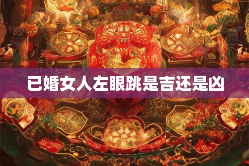 已婚女人左眼跳是吉还是凶 已婚女人左眼跳是吉还是凶