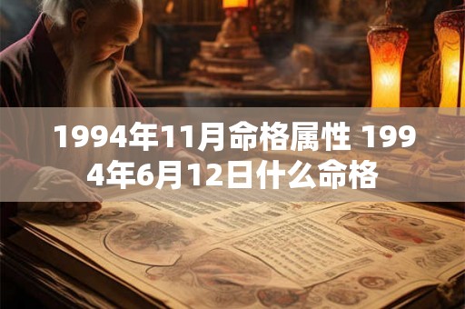 1994年11月命格属性 1994年6月12日什么命格 1994年11月命格属性 1994年6月12日什么命格