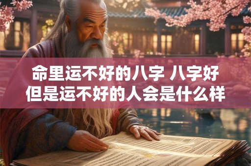 命里运不好的八字 八字好但是运不好的人会是什么样子 命里运不好的八字 八字好但是运不好的人会是什么样子