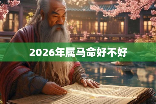 2026年属马命好不好