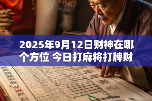 2025年9月12日财神在哪个方位 今日打麻将打牌财运方位 2025年9月12日财神在哪个方位 今日打麻将打牌财运方位