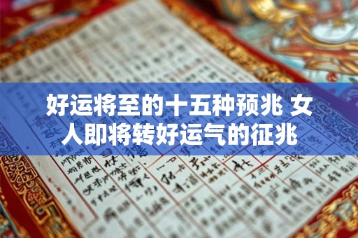 好运将至的十五种预兆 女人即将转好运气的征兆
