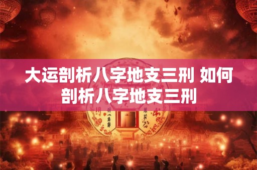 大运剖析八字地支三刑 如何剖析八字地支三刑 大运剖析八字地支三刑 如何剖析八字地支三刑