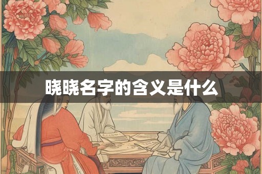 晓晓名字的含义是什么