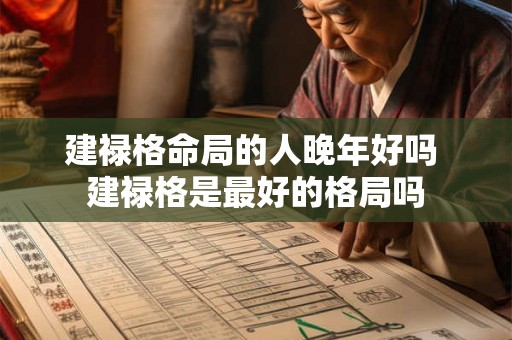 建禄格命局的人晚年好吗 建禄格是最好的格局吗