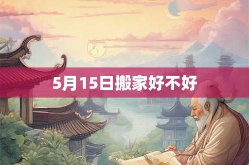 5月15日搬家好不好