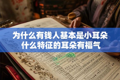 为什么有钱人基本是小耳朵 什么特征的耳朵有福气 为什么有钱人基本是小耳朵 什么特征的耳朵有福气