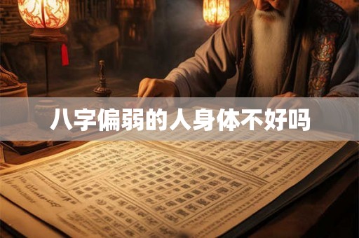 八字偏弱的人身体不好吗 八字偏弱的人身体不好吗