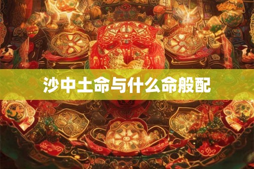 沙中土命与什么命般配 沙中土命与什么命般配
