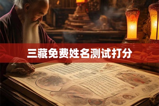 三藏免费姓名测试打分