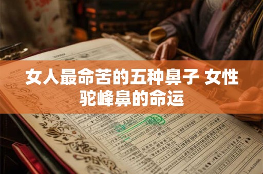 女人最命苦的五种鼻子 女性驼峰鼻的命运 女人最命苦的五种鼻子 女性驼峰鼻的命运