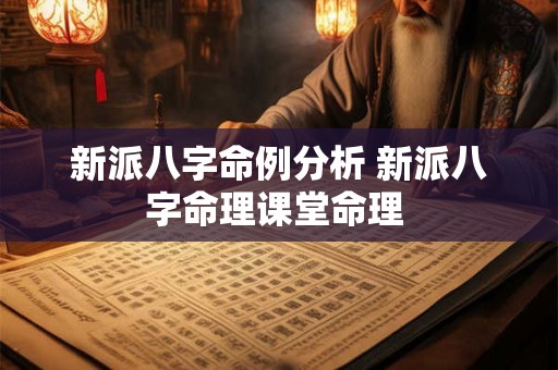 新派八字命例分析 新派八字命理课堂命理 新派八字命例分析 新派八字命理课堂命理
