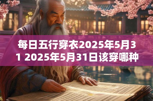 每日五行穿衣2025年5月31 2025年5月31日该穿哪种五行衣服