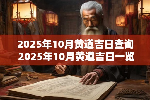 2025年10月黄道吉日查询 2025年10月黄道吉日一览表