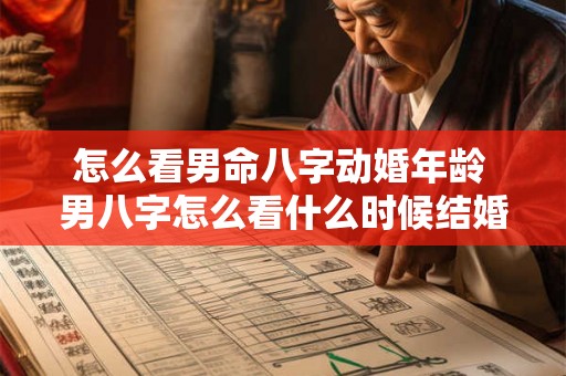 怎么看男命八字动婚年龄 男八字怎么看什么时候结婚