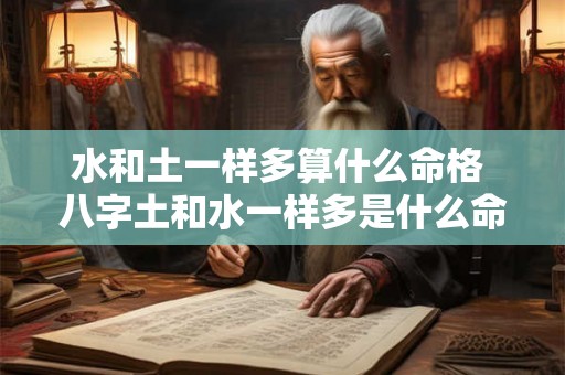 水和土一样多算什么命格 八字土和水一样多是什么命 水和土一样多算什么命格 八字土和水一样多是什么命