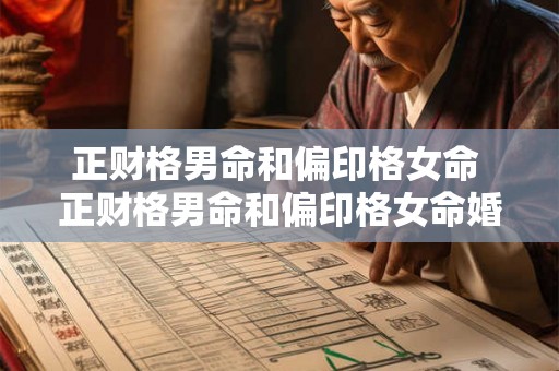正财格男命和偏印格女命 正财格男命和偏印格女命婚姻好吗