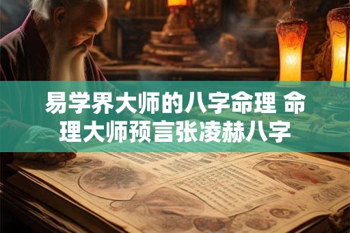 易学界大师的八字命理 命理大师预言张凌赫八字 易学界大师的八字命理 命理大师预言张凌赫八字