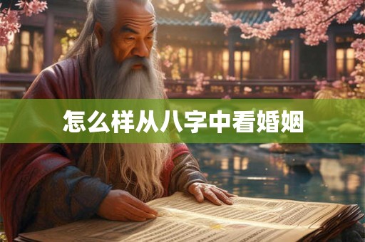怎么样从八字中看婚姻