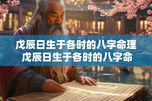 戊辰日生于各时的八字命理 戊辰日生于各时的八字命理是什么