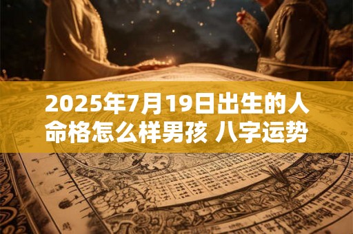 2025年7月19日出生的人命格怎么样男孩 八字运势分析 2025年7月19日出生的人命格怎么样男孩 八字运势分析