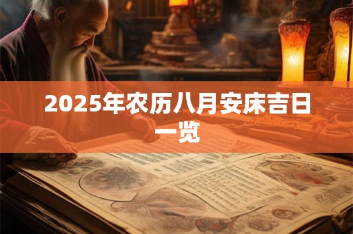 2025年农历八月安床吉日一览 2025年农历八月安床吉日一览