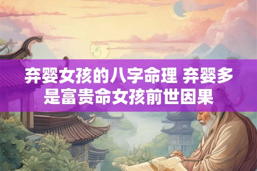 弃婴女孩的八字命理 弃婴多是富贵命女孩前世因果 弃婴女孩的八字命理 弃婴多是富贵命女孩前世因果