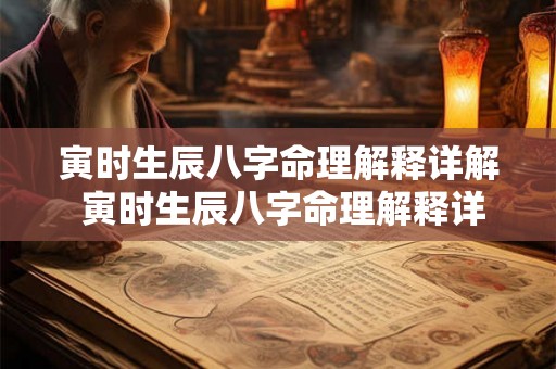 寅时生辰八字命理解释详解 寅时生辰八字命理解释详解大全 寅时生辰八字命理解释详解 寅时生辰八字命理解释详解大全