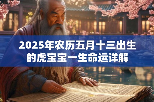 2025年农历五月十三出生的虎宝宝一生命运详解 2025年农历五月十三出生的虎宝宝一生命运详解