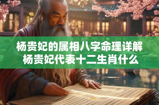 杨贵妃的属相八字命理详解 杨贵妃代表十二生肖什么动物 杨贵妃的属相八字命理详解 杨贵妃代表十二生肖什么动物