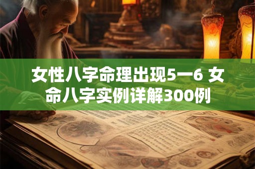 女性八字命理出现5一6 女命八字实例详解300例 女性八字命理出现5一6 女命八字实例详解300例
