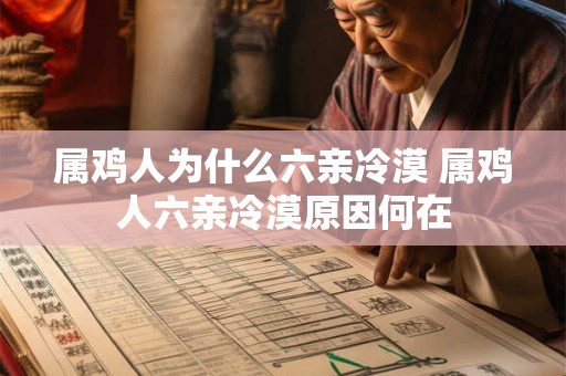 属鸡人为什么六亲冷漠 属鸡人六亲冷漠原因何在 属鸡人为什么六亲冷漠 属鸡人六亲冷漠原因何在