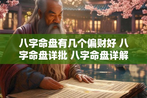 八字命盘有几个偏财好 八字命盘详批 八字命盘详解