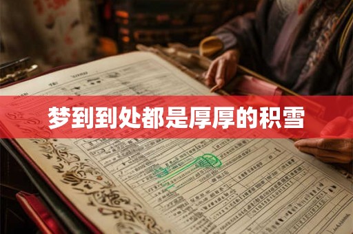 梦到到处都是厚厚的积雪 梦到到处都是厚厚的积雪