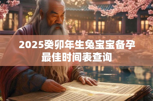 2025癸卯年生兔宝宝备孕最佳时间表查询 2025癸卯年生兔宝宝备孕最佳时间表查询