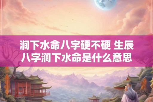 涧下水命八字硬不硬 生辰八字涧下水命是什么意思 涧下水命八字硬不硬 生辰八字涧下水命是什么意思