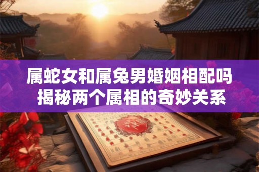 属蛇女和属兔男婚姻相配吗 揭秘两个属相的奇妙关系 属蛇女和属兔男婚姻相配吗 揭秘两个属相的奇妙关系