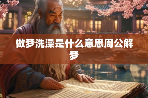 做梦洗澡是什么意思周公解梦 做梦洗澡是什么意思周公解梦
