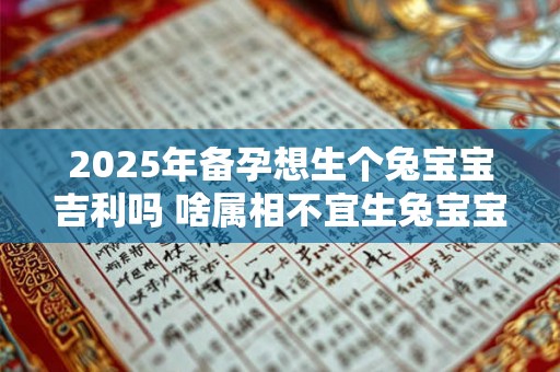 2025年备孕想生个兔宝宝吉利吗 啥属相不宜生兔宝宝 2025年备孕想生个兔宝宝吉利吗 啥属相不宜生兔宝宝