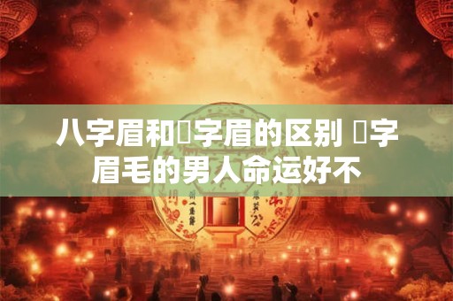八字眉和囧字眉的区别 囧字眉毛的男人命运好不