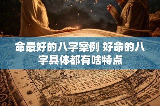 命最好的八字案例 好命的八字具体都有啥特点 命最好的八字案例 好命的八字具体都有啥特点