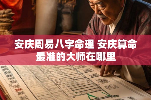 安庆周易八字命理 安庆算命最准的大师在哪里 安庆周易八字命理 安庆算命最准的大师在哪里