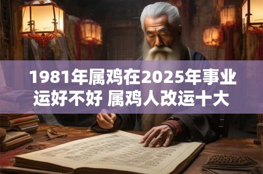 1981年属鸡在2025年事业运好不好 属鸡人改运十大方法 1981年属鸡在2025年事业运好不好 属鸡人改运十大方法