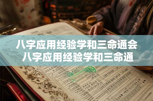 八字应用经验学和三命通会 八字应用经验学和三命通会的区别 八字应用经验学和三命通会 八字应用经验学和三命通会的区别