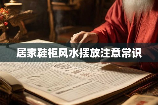 居家鞋柜风水摆放注意常识