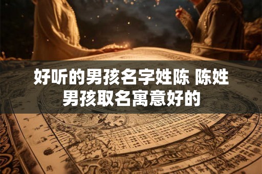 好听的男孩名字姓陈 陈姓男孩取名寓意好的 好听的男孩名字姓陈 陈姓男孩取名寓意好的