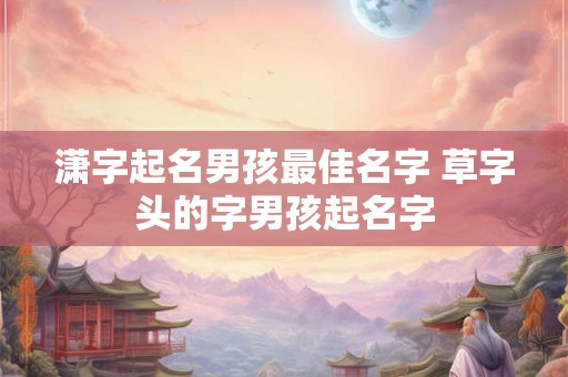 潇字起名男孩最佳名字 草字头的字男孩起名字 潇字起名男孩最佳名字 草字头的字男孩起名字