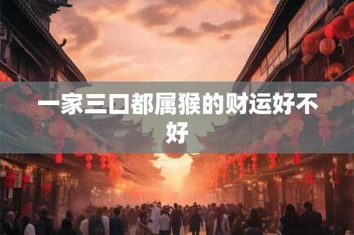 一家三口都属猴的财运好不好